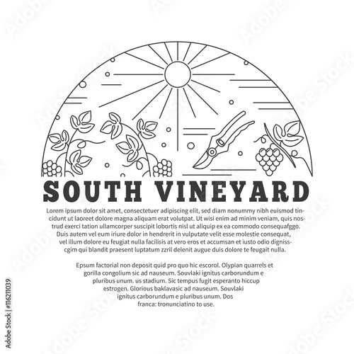 Winemaking, wine tasting graphic design concept