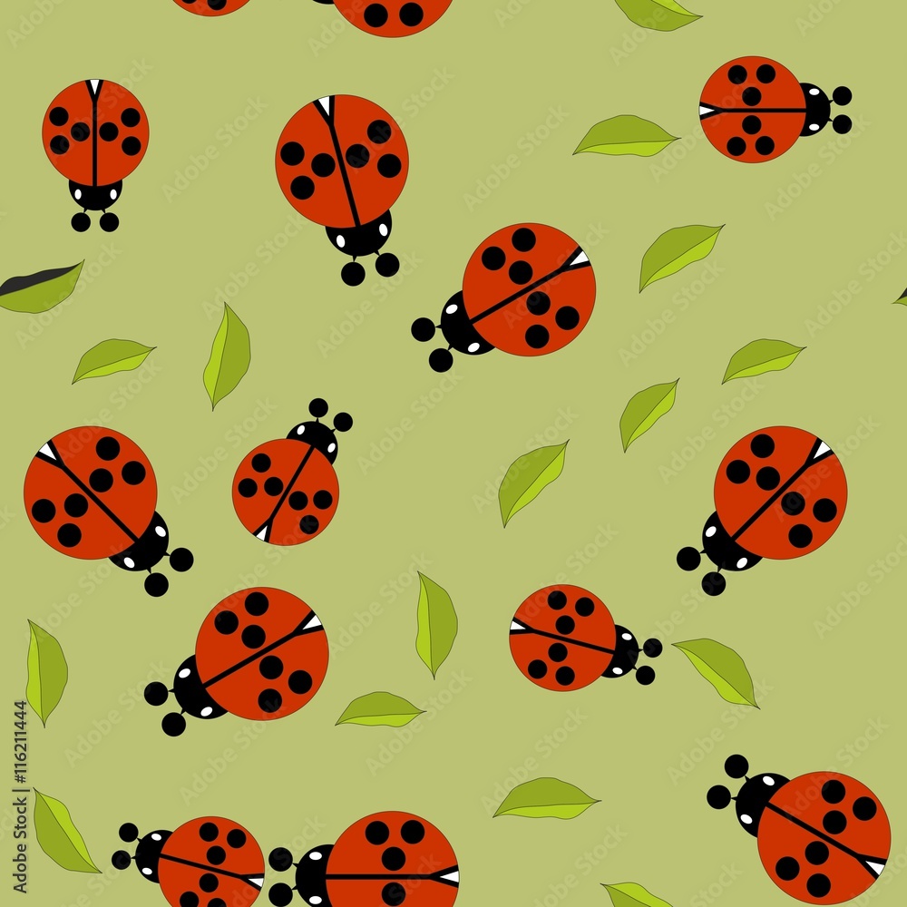 Beetle insect seamless pattern 674 Beetle insect seamless pattern 674