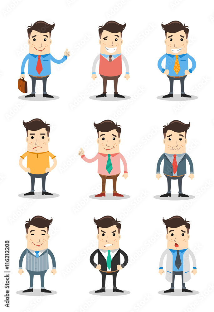 set of cool business characters

