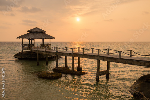 Sunset on the beach. Island Koh Kood  Thailand