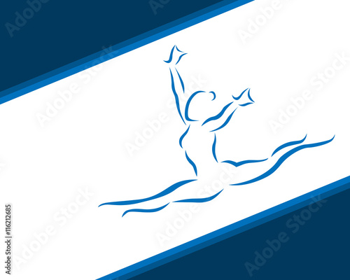 Isolated gymnast vector