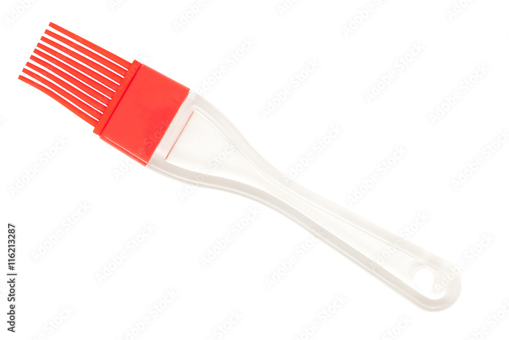 Red silicone basting brush. Red silicone basting brush.