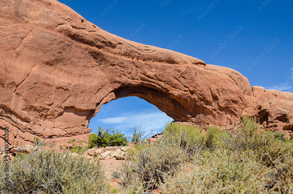 An arch in Arches National Park in Utah
