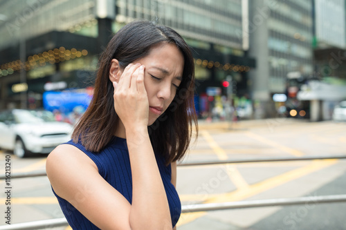 Photography Woman feeling headache