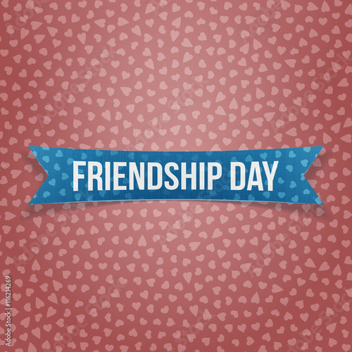 Friendship Day blue paper Ribbon