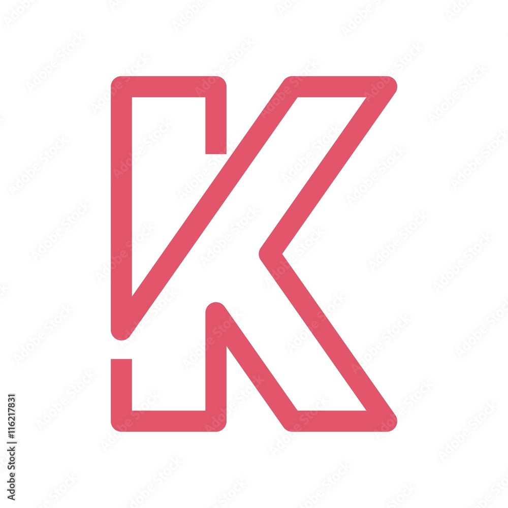 Logo lettering k alphabet vector Logo lettering k alphabet vector