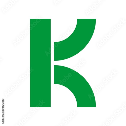 Logo lettering k alphabet vector