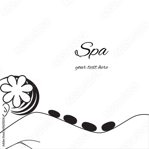 Back massage stones, drawing thin lines