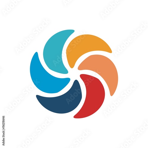 Circle logo icon vector