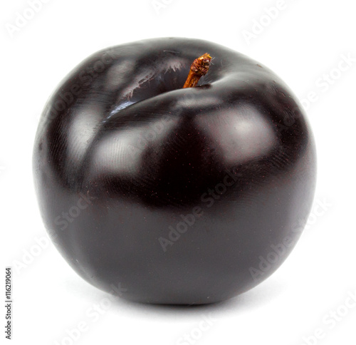  black plum, isolated on white background