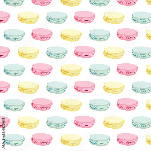 Macaroons colorful pattern Vector