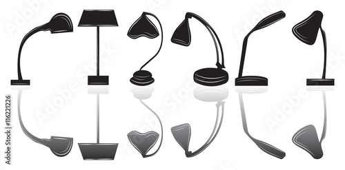 Table lamp set Vector