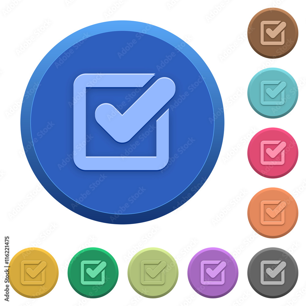 Embossed checkbox buttons Embossed checkbox buttons