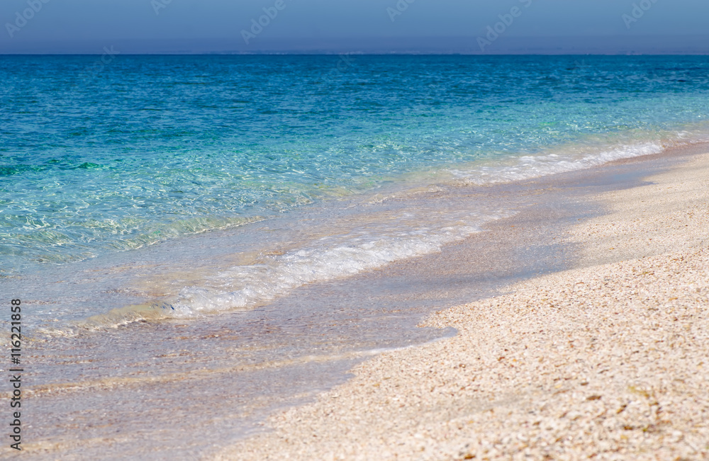 Beautiful sea with a sandy beach