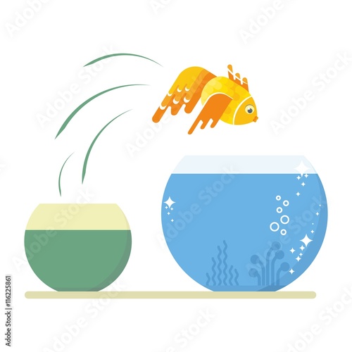 goldfish jumping out