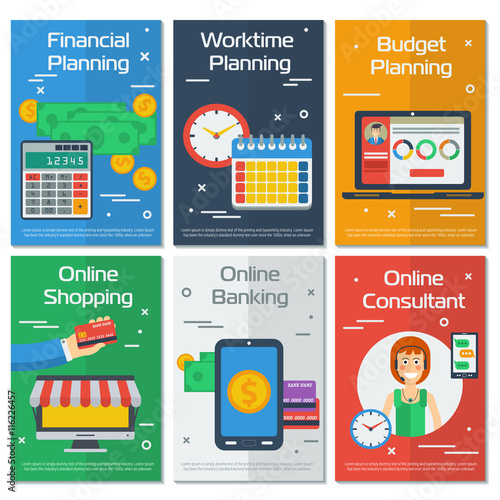 Six vertical banners FINANCIAL ACCOUNTANT