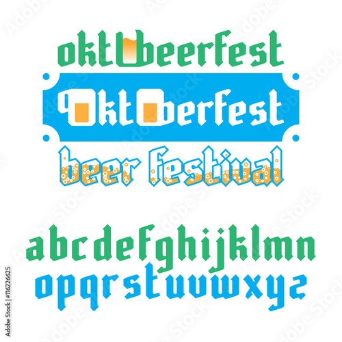 Oktoberfest beer festival lettering