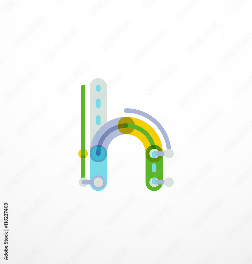 Colorful funny cartoon letter icon Colorful funny cartoon letter icon