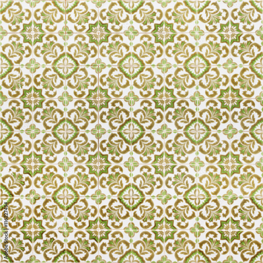 seemless pattern made of vintage tiles