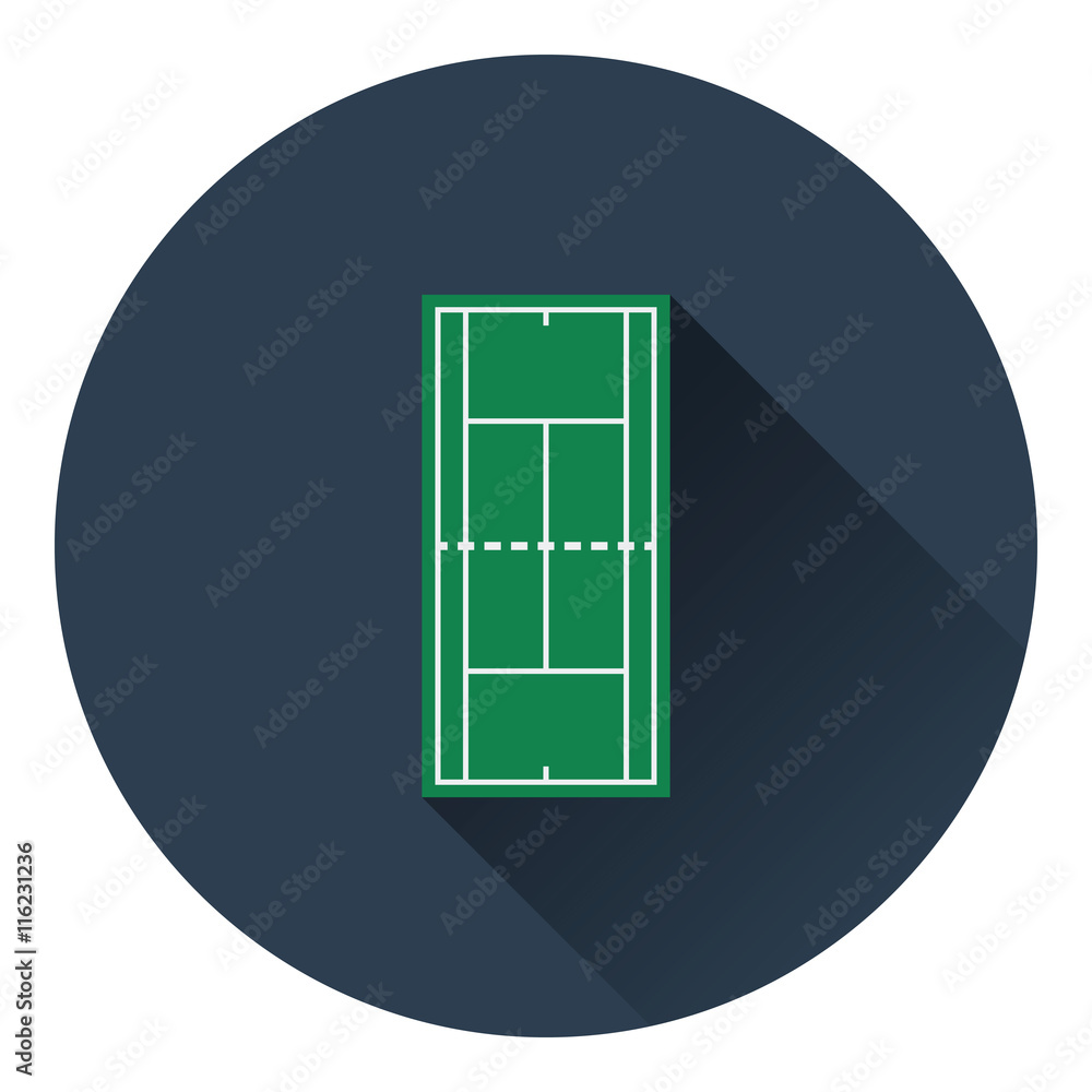 Tennis field mark icon