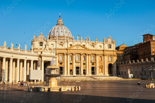 St. Peters Basilica in the morning in Vatican City