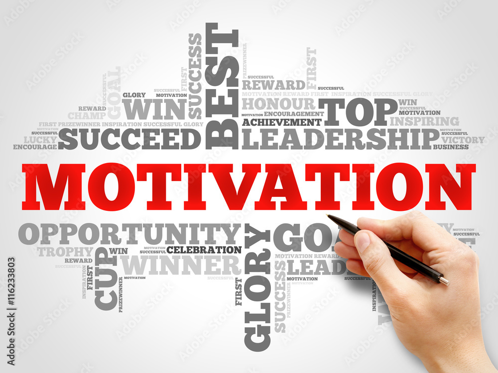 Motivation word cloud collage, business concept background Motivation word cloud collage, business concept background