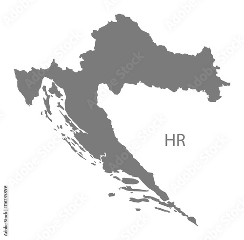 Croatia Map grey