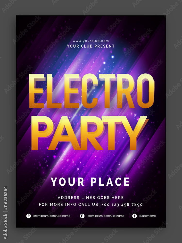Plakat Musical Party celebration Flyer or Banner.