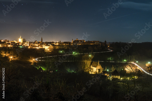 Stadtpanorama Rothenburg ob der Tauber bei Nacht