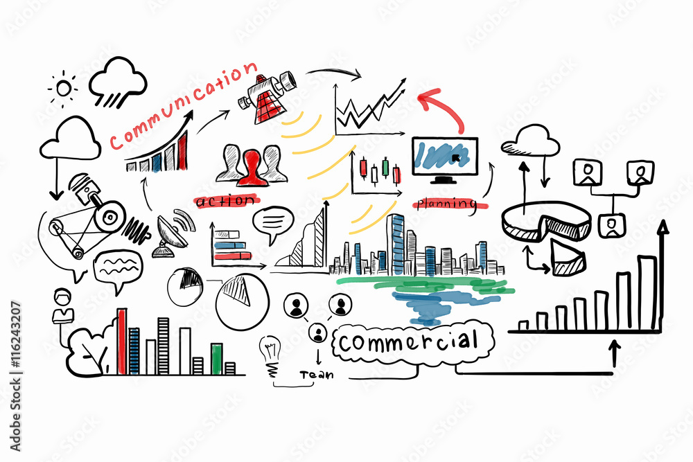 Obraz premium Ideas for success achieving . Mixed media