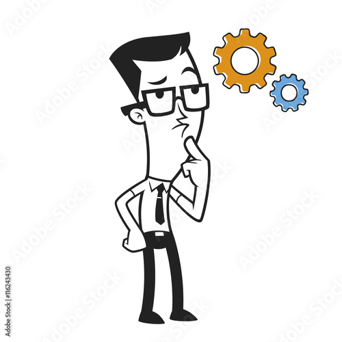 Hombre de negocios pensando
