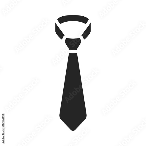 Tie icon black simple style. One icon of a large clothes collection.