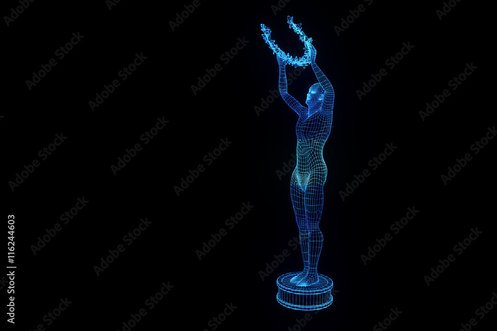 Award in Hologram Wireframe Style. Nice 3D Rendering
Award in Hologram Wireframe Style. Nice 3D Rendering