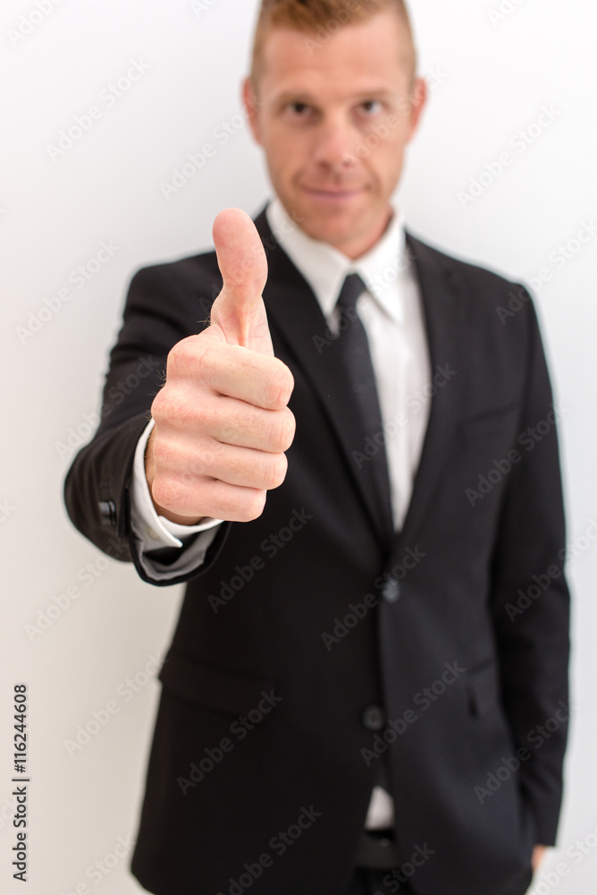 Portrait of young happy smiling business man, isolated over white background Portrait of young happy smiling business man, isolated over white background