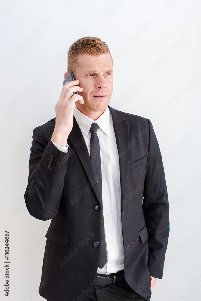 Portrait of young happy smiling business man, isolated over white background Portrait of young happy smiling business man, isolated over white background