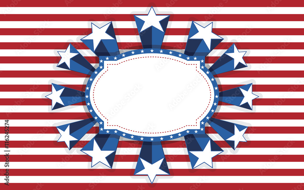 Fototapeta premium Patriotic background, vector