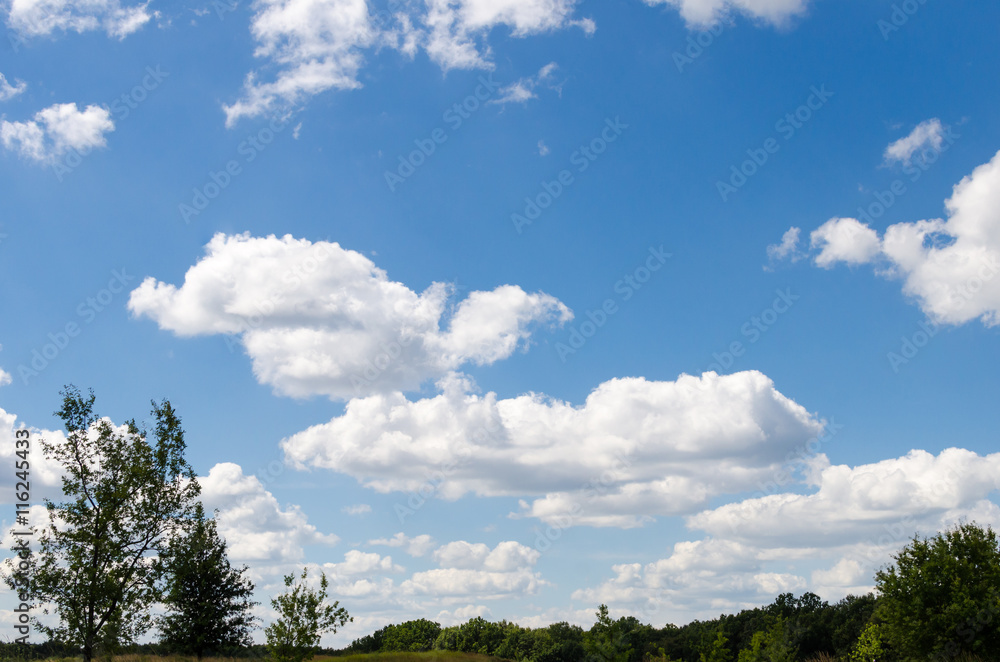 Blue sky with white clouds Blue sky with white clouds