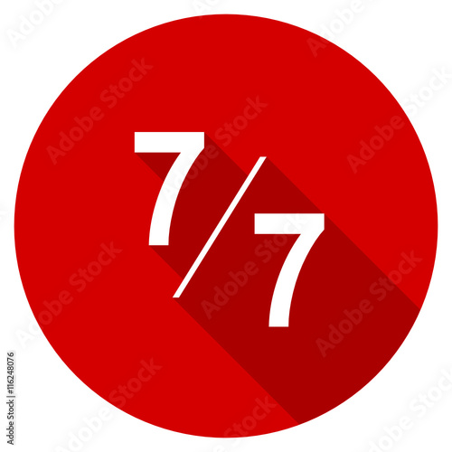 Free Download Flat design red round always vector icon - GFXLoad