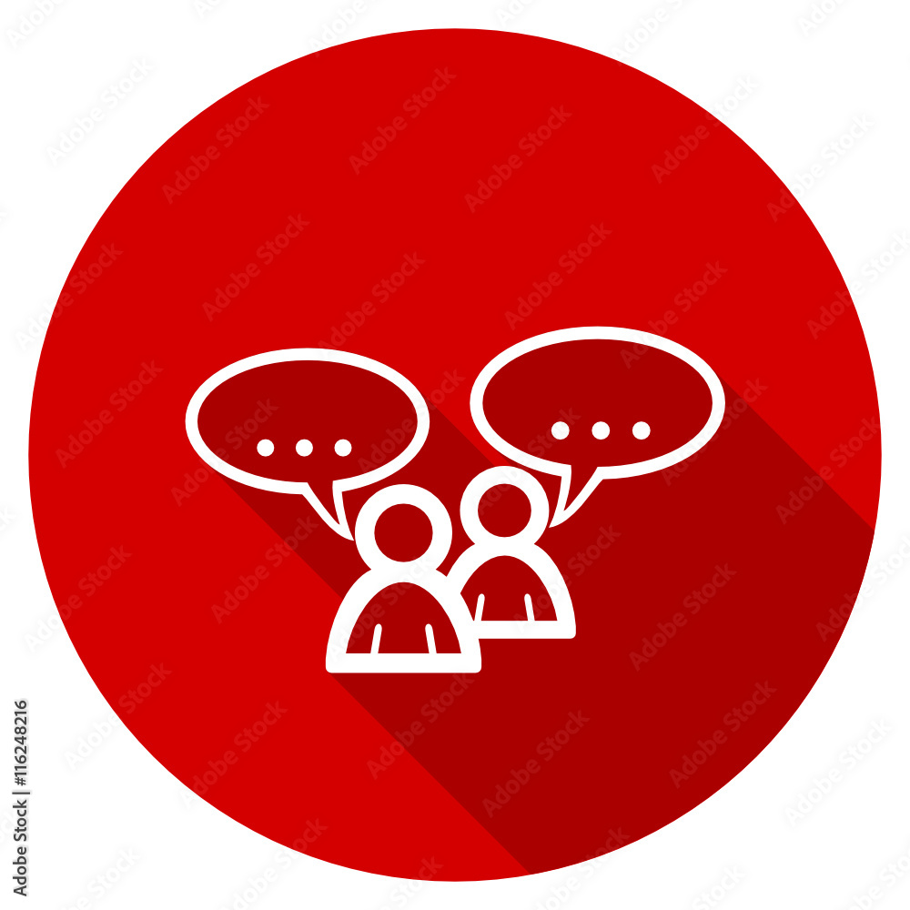 Flat design red round web vector icon Flat design red round web vector icon