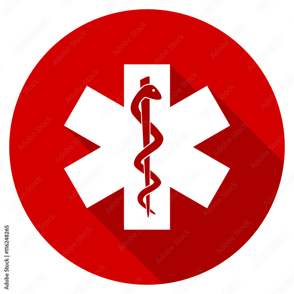 Flat design red round vector icon Flat design red round vector icon