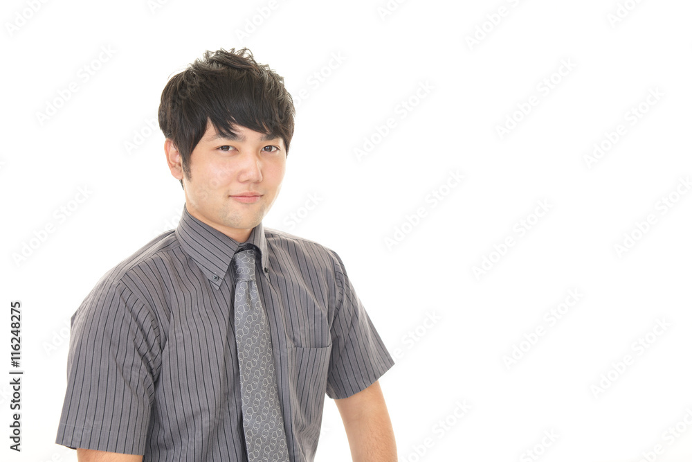 微笑むビジネスマン 微笑むビジネスマン