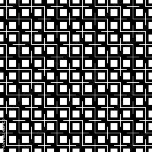 Abstract geometric squares black and white hipster fashion pillow pattern
