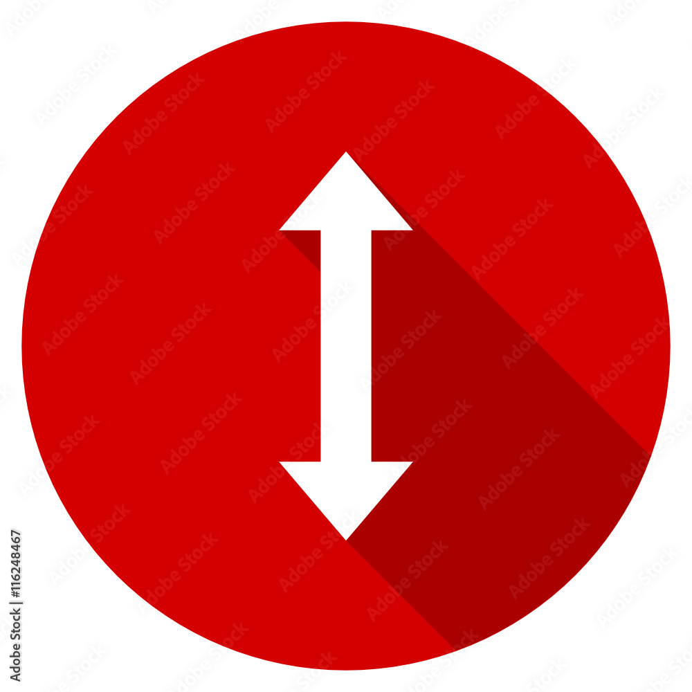 Flat design red web arrow vector icon Flat design red web arrow vector icon