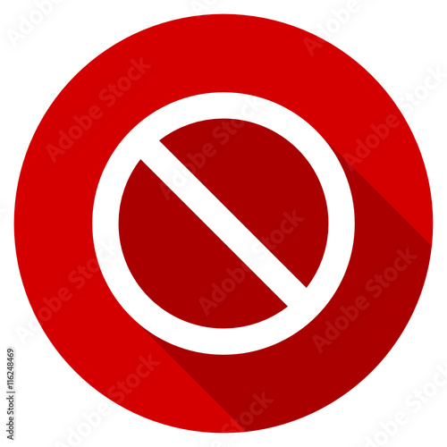 Flat design red web access denied vector icon
