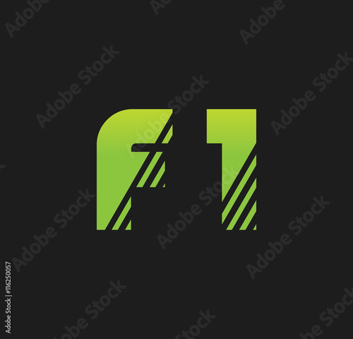 f1 initial green with strip