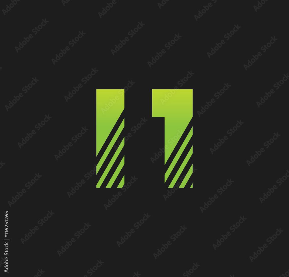 Obraz premium i1 initial green with strip