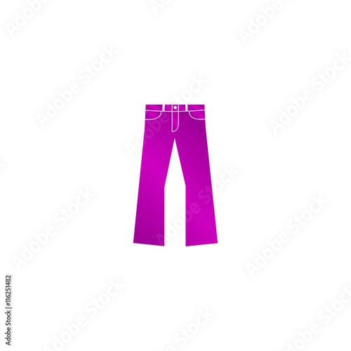 Pants icon. Flat design style.