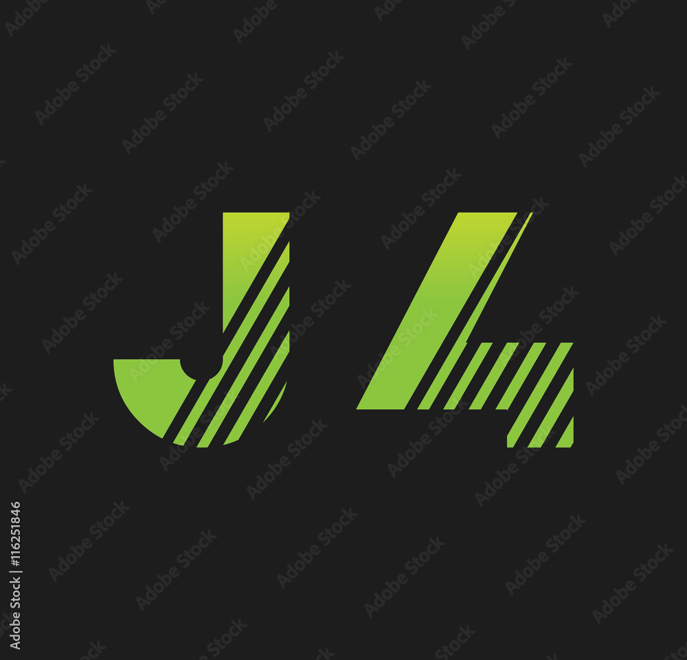 j4 initial green with strip