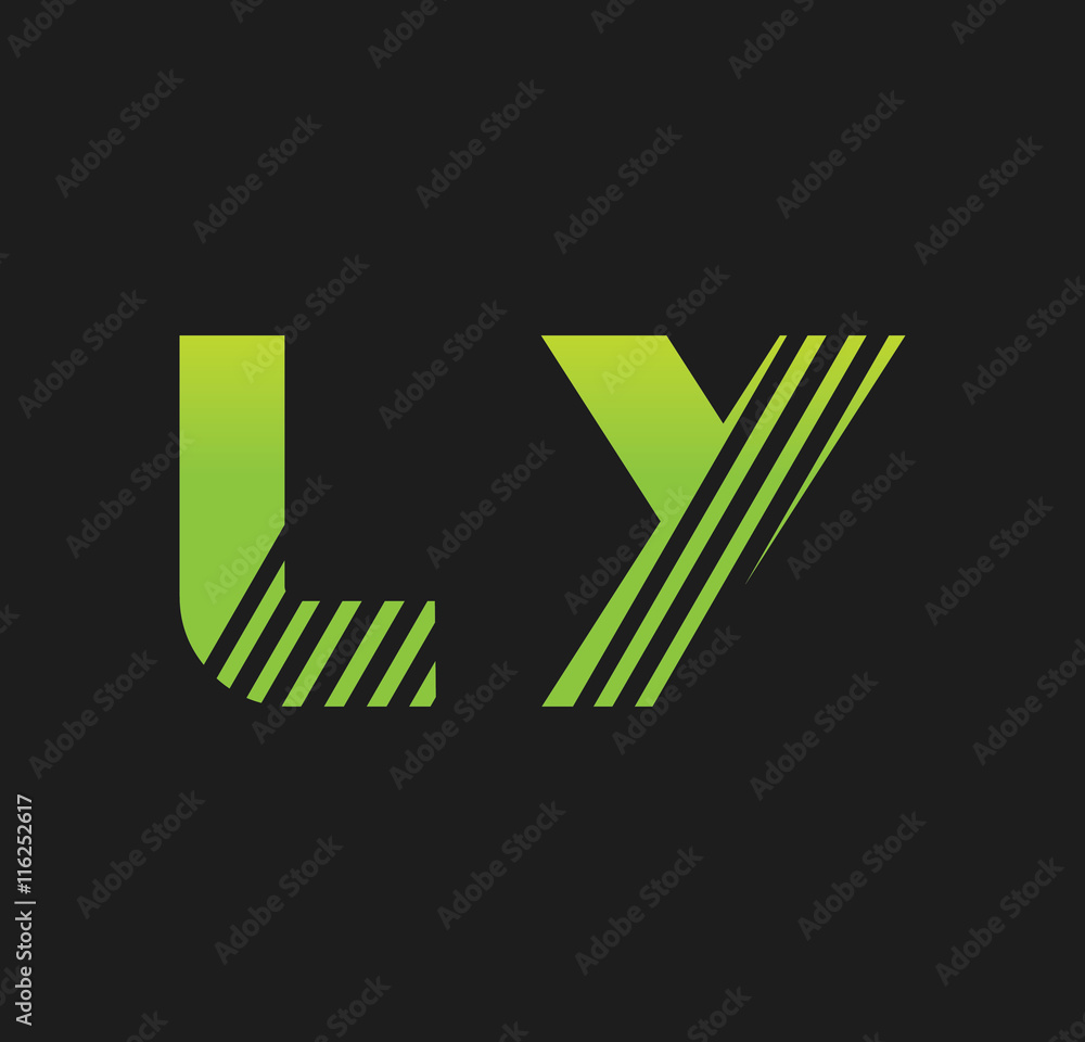 ly initial green with strip ly initial green with strip