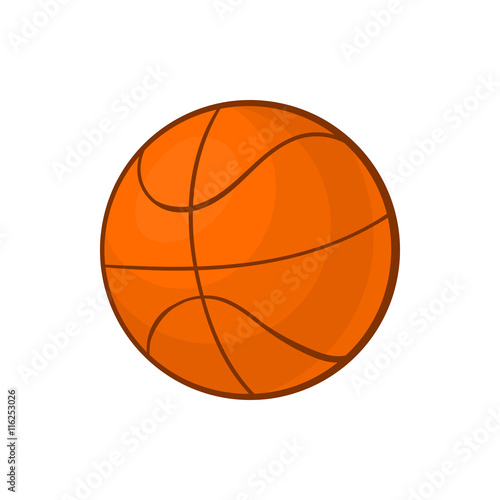 Basketball ball icon in cartoon style on a white background © ylivdesign